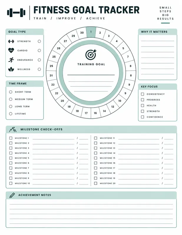 Fitness Workout Journal Templates