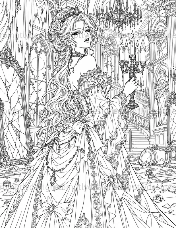 Dark Fantasy Anime Coloring Pages