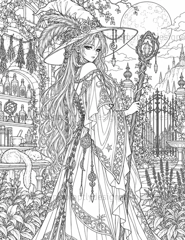 Dark Fantasy Anime Coloring Pages