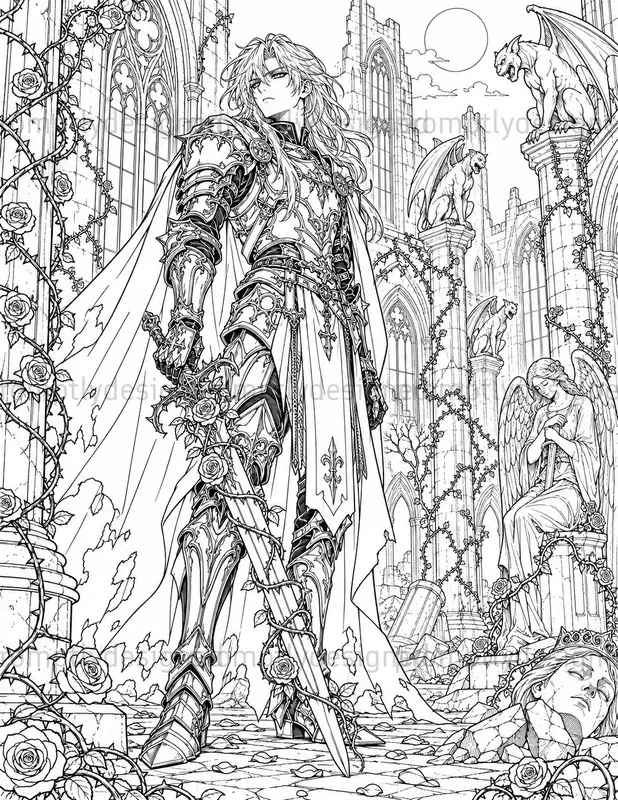 Dark Fantasy Anime Coloring Pages