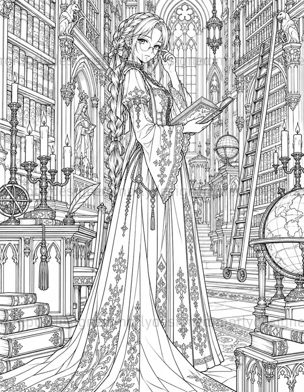 Dark Fantasy Anime Coloring Pages