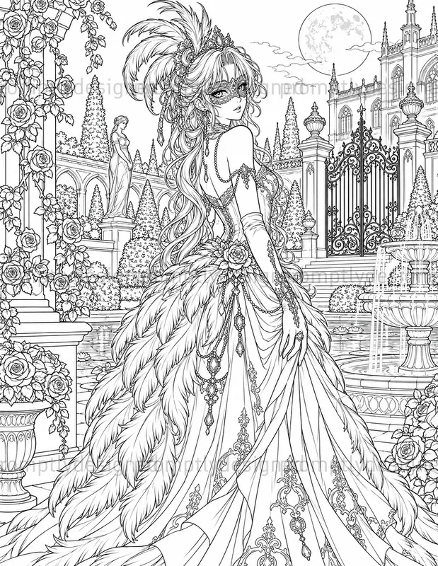 Dark Fantasy Anime Coloring Pages