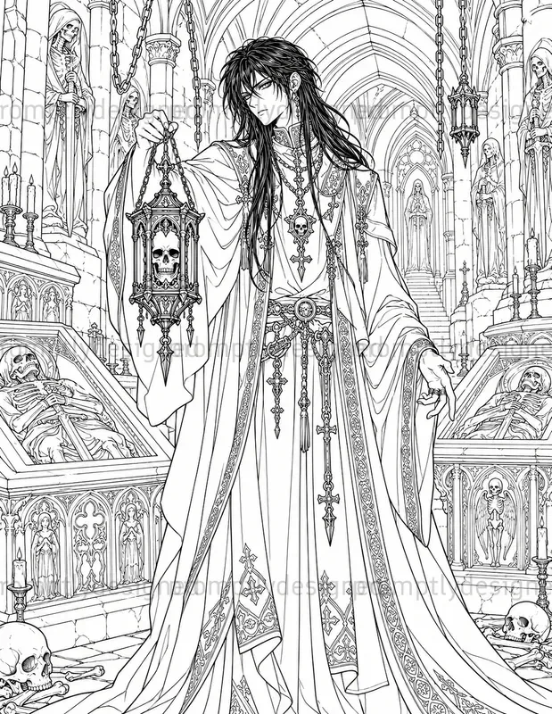 Dark Fantasy Anime Coloring Pages