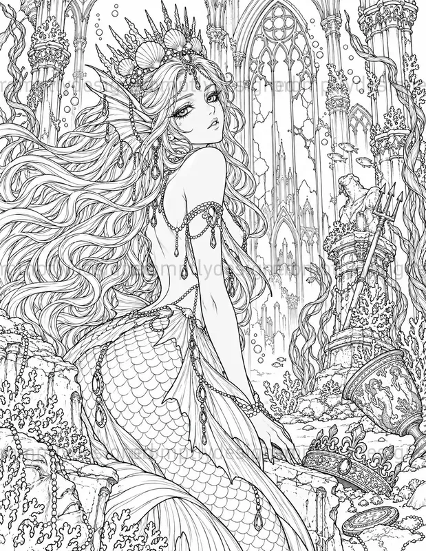 Dark Fantasy Anime Coloring Pages
