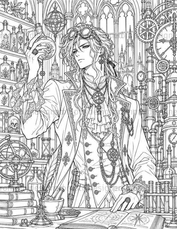 Dark Fantasy Anime Coloring Pages