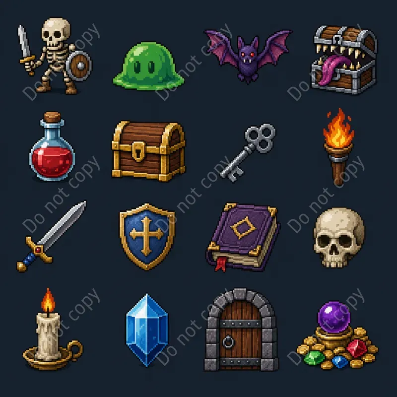 Retro Pixel Art Sprite Sheets