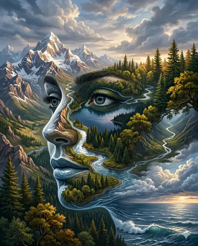 Enchanting Nature Face Formations