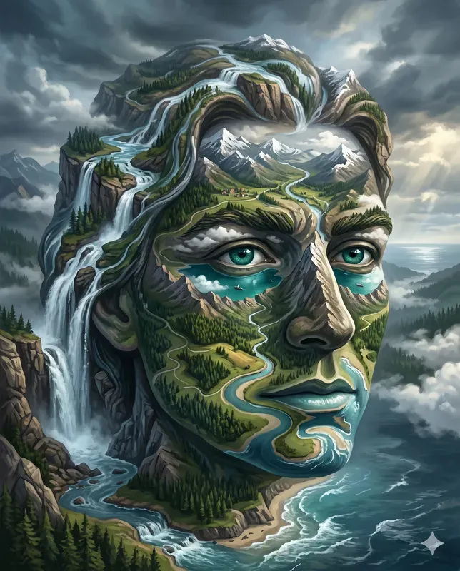 Enchanting Nature Face Formations