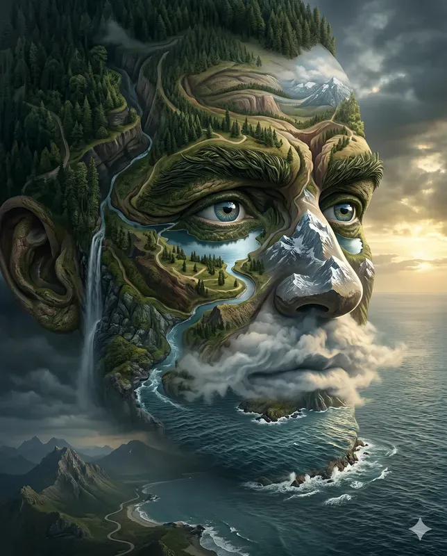 Enchanting Nature Face Formations