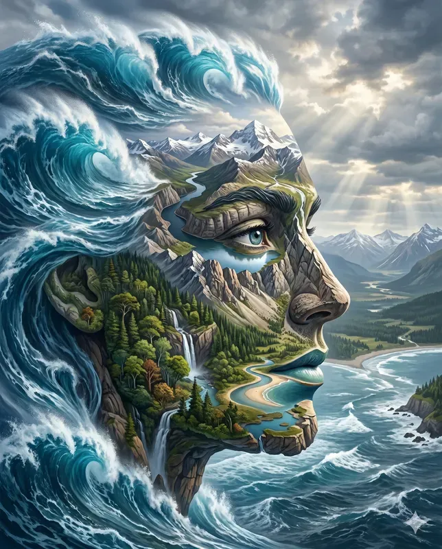 Enchanting Nature Face Formations