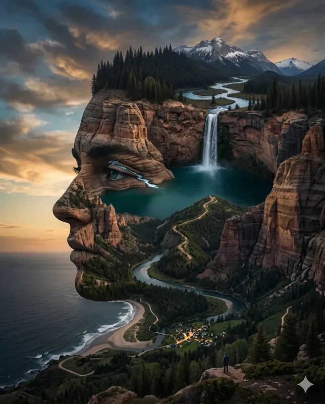 Enchanting Nature Face Formations