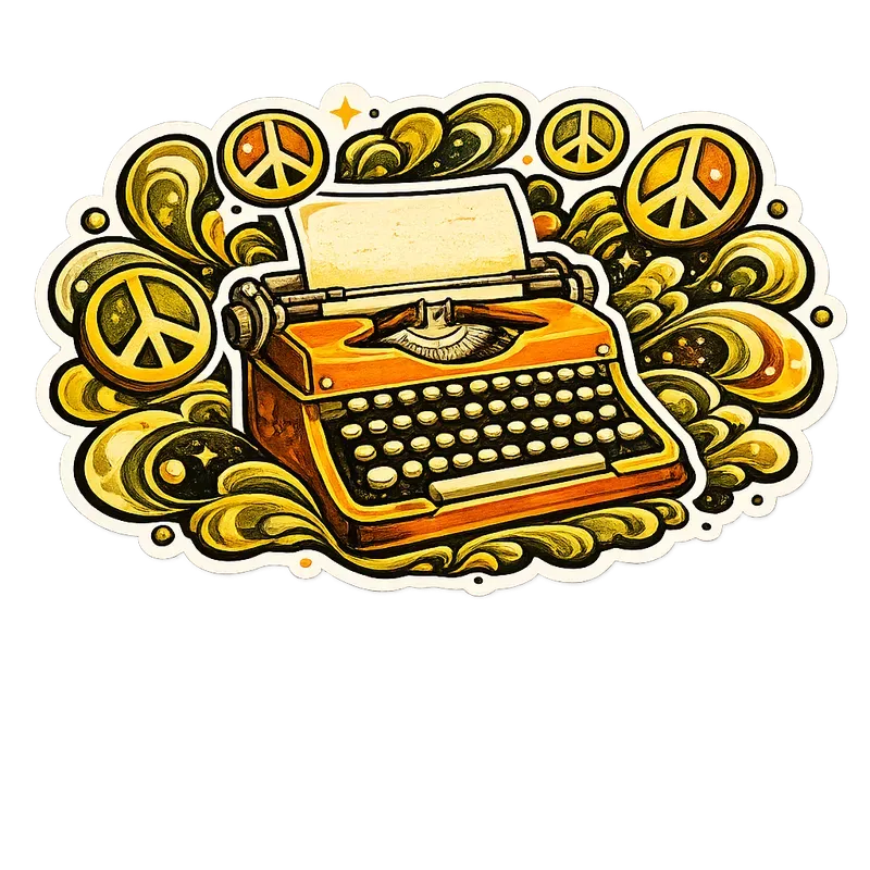 Vibrant 70s Retro Stickers