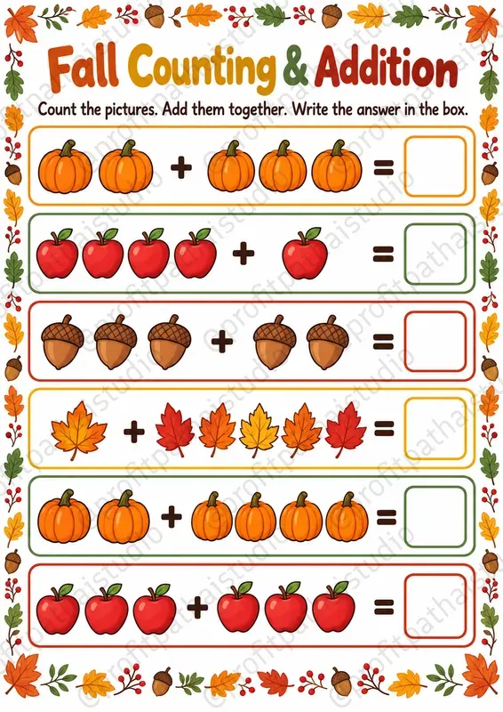 Fall Kids Activity Worksheet Maker