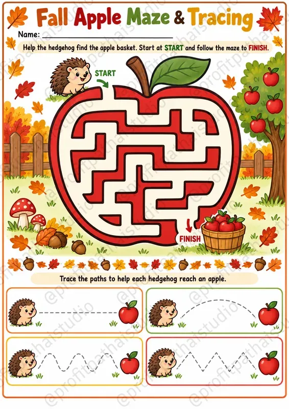 Fall Kids Activity Worksheet Maker