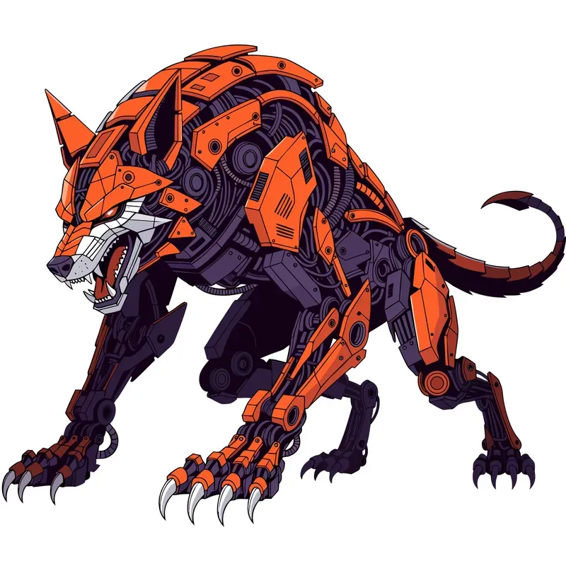 Cybernetic Mecha Animals Vector Art
