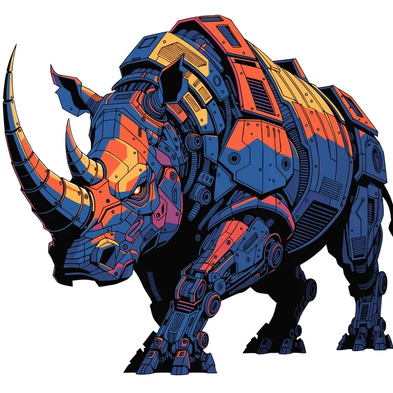 Cybernetic Mecha Animals Vector Art