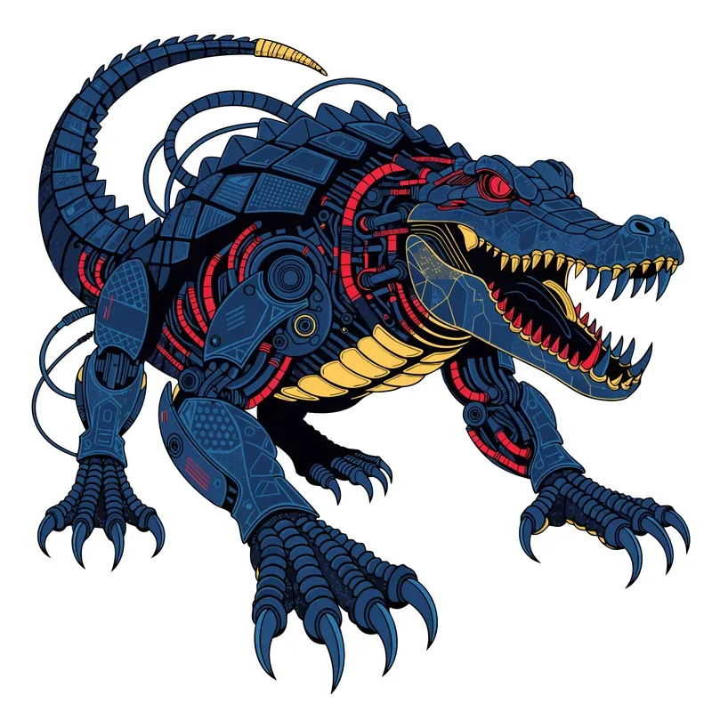 Cybernetic Mecha Animals Vector Art
