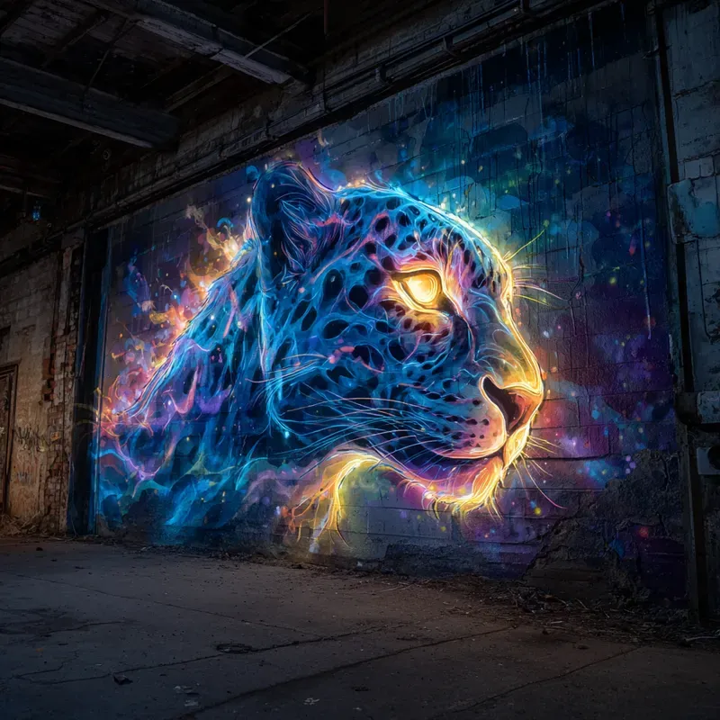 Neon Serpent Spirit Dynamic Graffitis