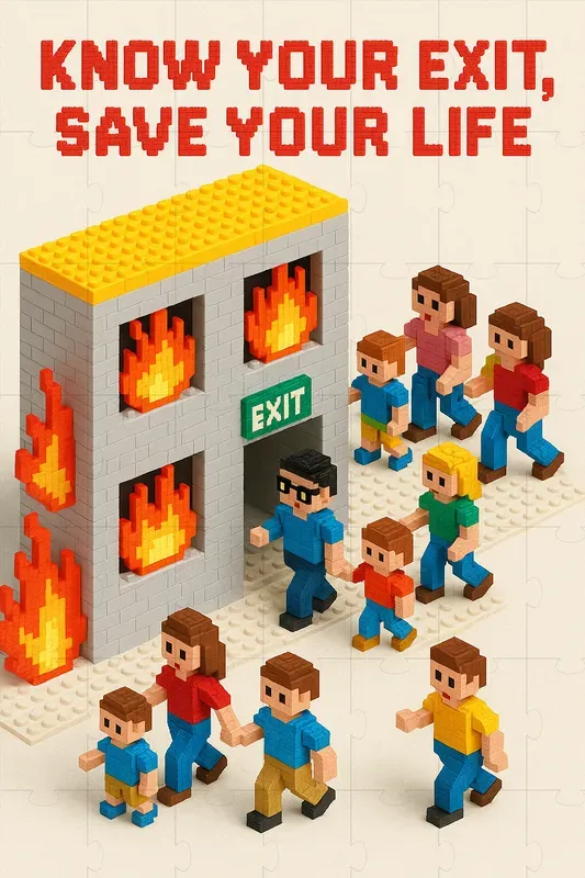 Pixel Art Safety Promotion Posters