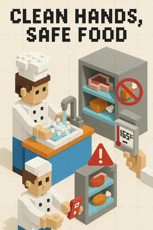 Pixel Art Safety Promotion Posters