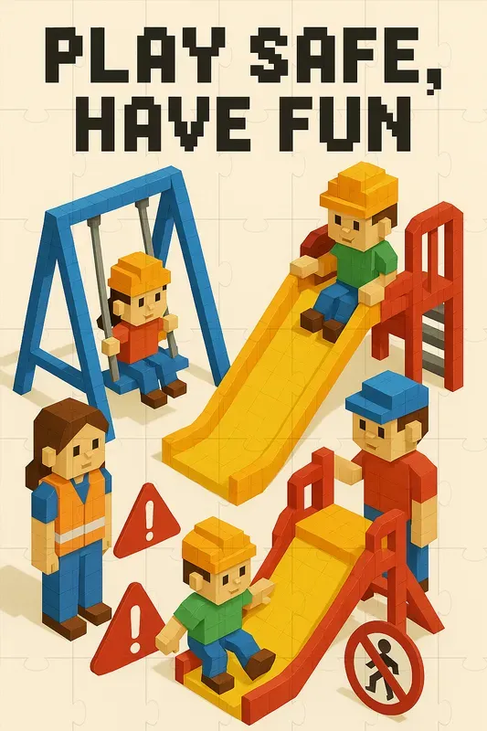 Pixel Art Safety Promotion Posters
