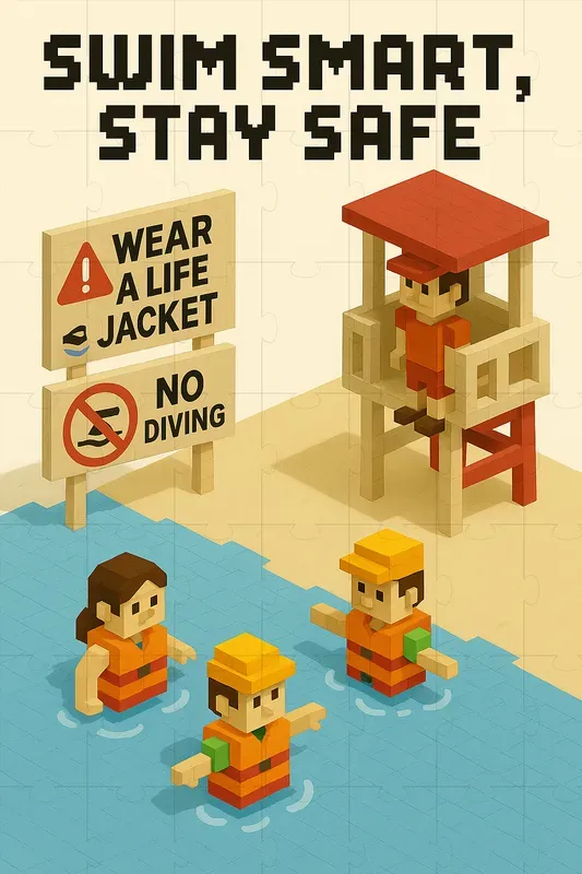 Pixel Art Safety Promotion Posters
