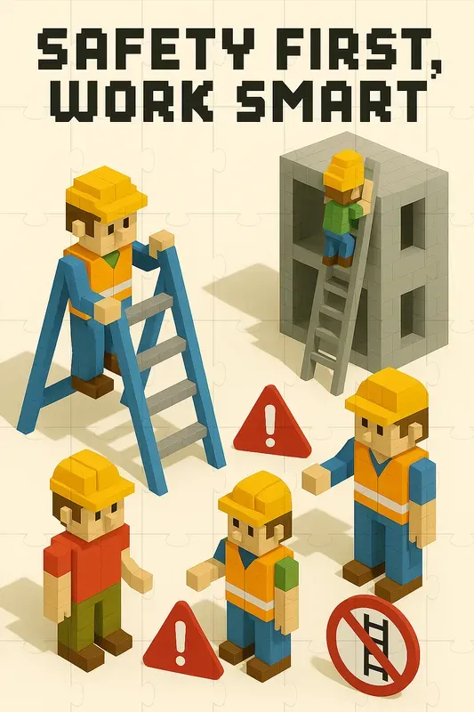 Pixel Art Safety Promotion Posters