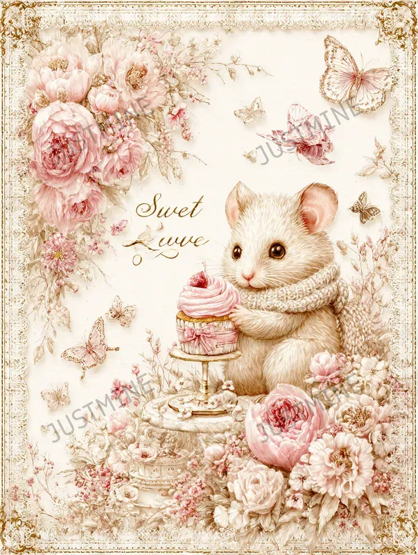 Romantic Pink Floral Greeting Cards