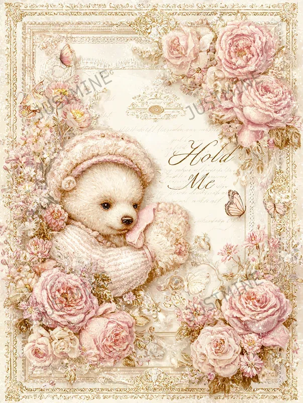 Romantic Pink Floral Greeting Cards