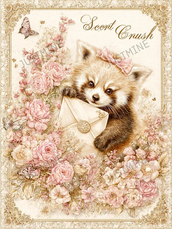 Romantic Pink Floral Greeting Cards