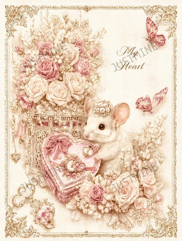 Romantic Pink Floral Greeting Cards