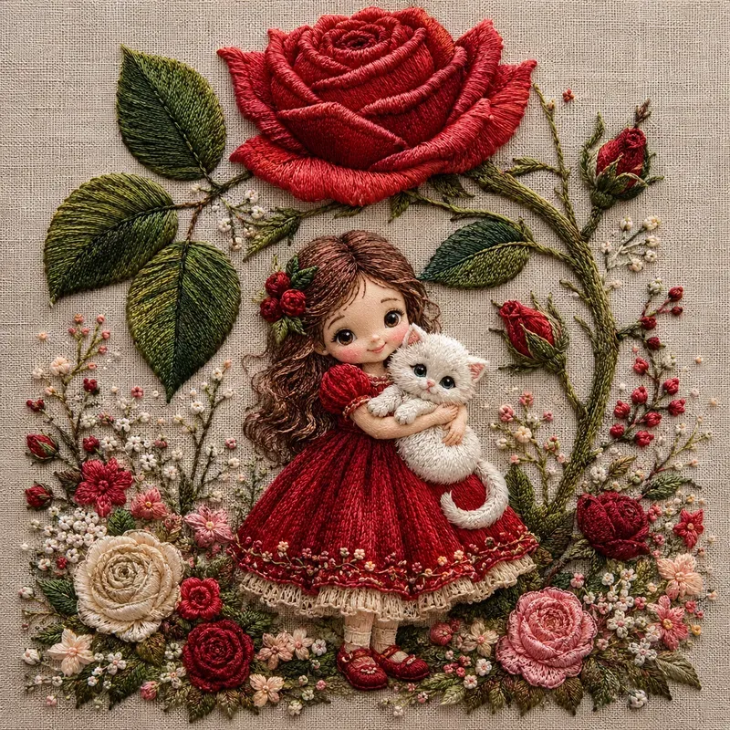Whimsical Embroidered Characters