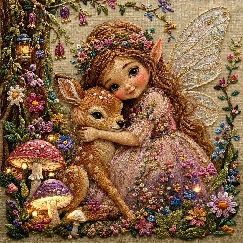 Whimsical Embroidered Characters