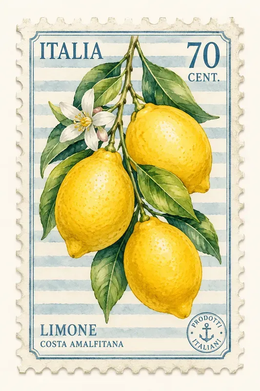 Watercolor Coastal Postage Stamps