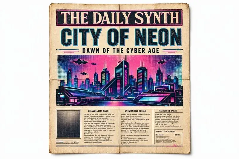 Retro Newspaper Conspiracy Poster Art