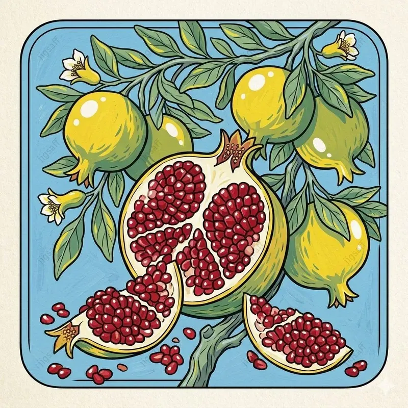 Stylized Graphic Botanical Gouaches