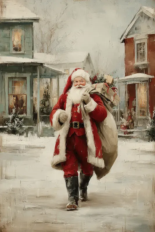 Vintage Rustic Christmas Paintings