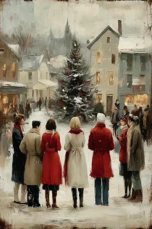 Vintage Rustic Christmas Paintings