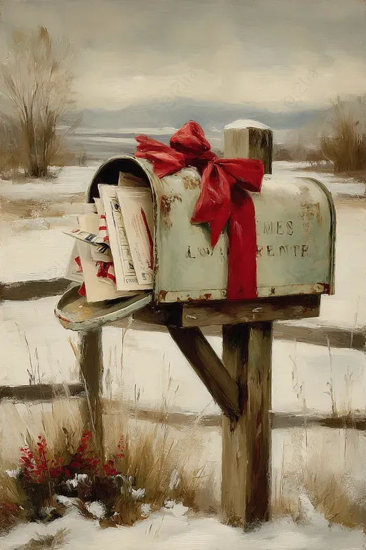 Vintage Rustic Christmas Paintings