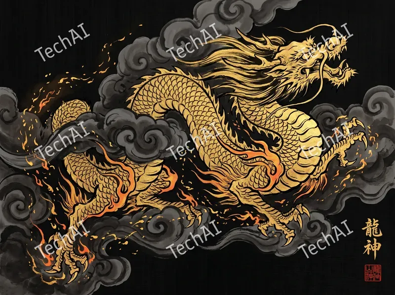 Neotraditional Gold Leaf Art