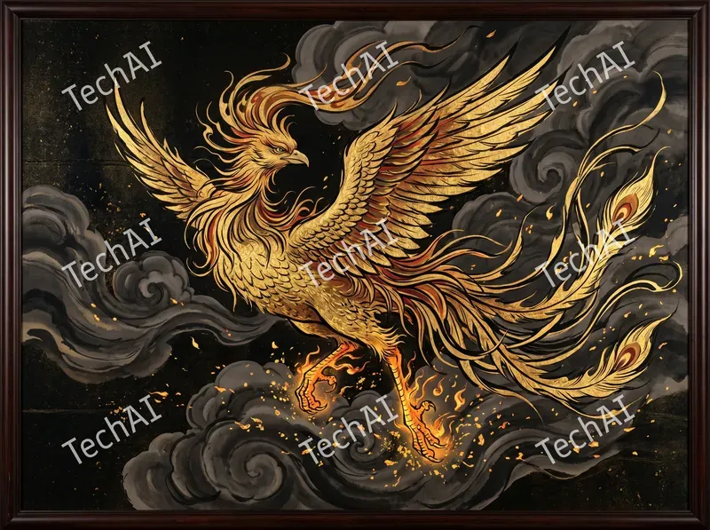 Neotraditional Gold Leaf Art