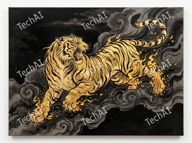 Neotraditional Gold Leaf Art