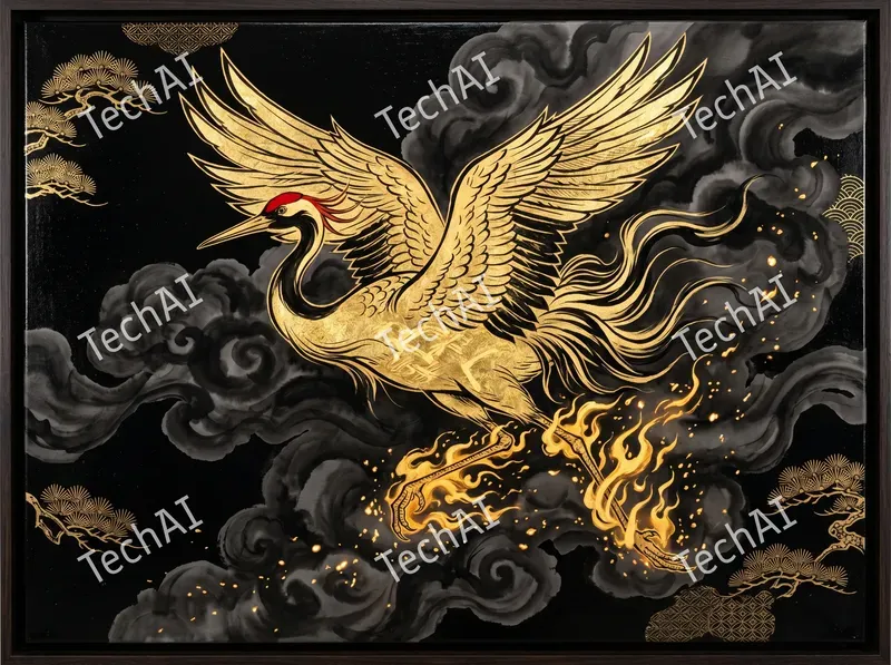 Neotraditional Gold Leaf Art