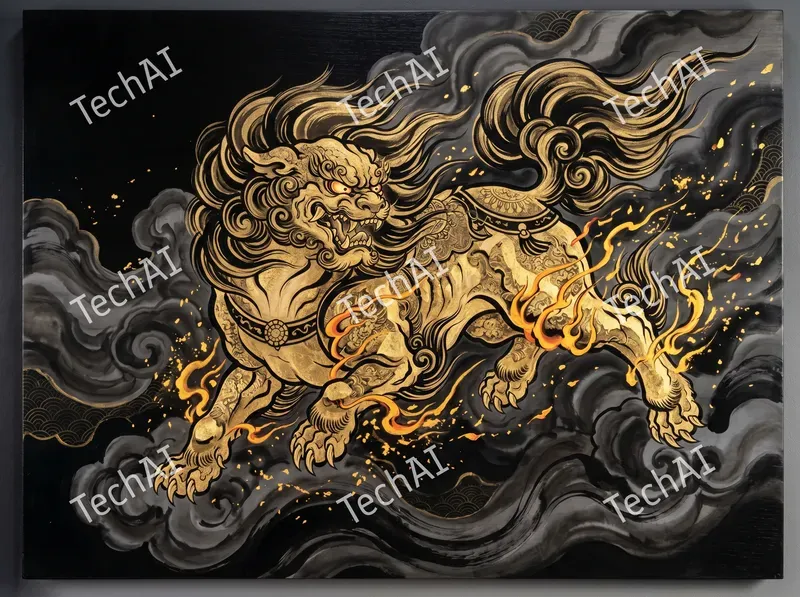 Neotraditional Gold Leaf Art