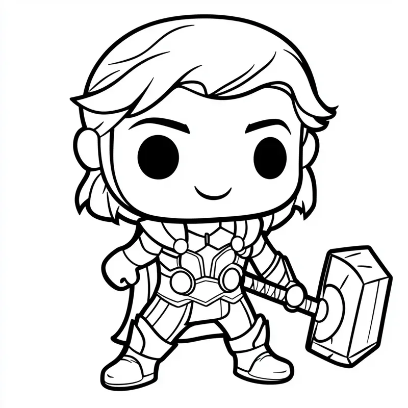 Marvel Kawaii Characters Coloring Pages