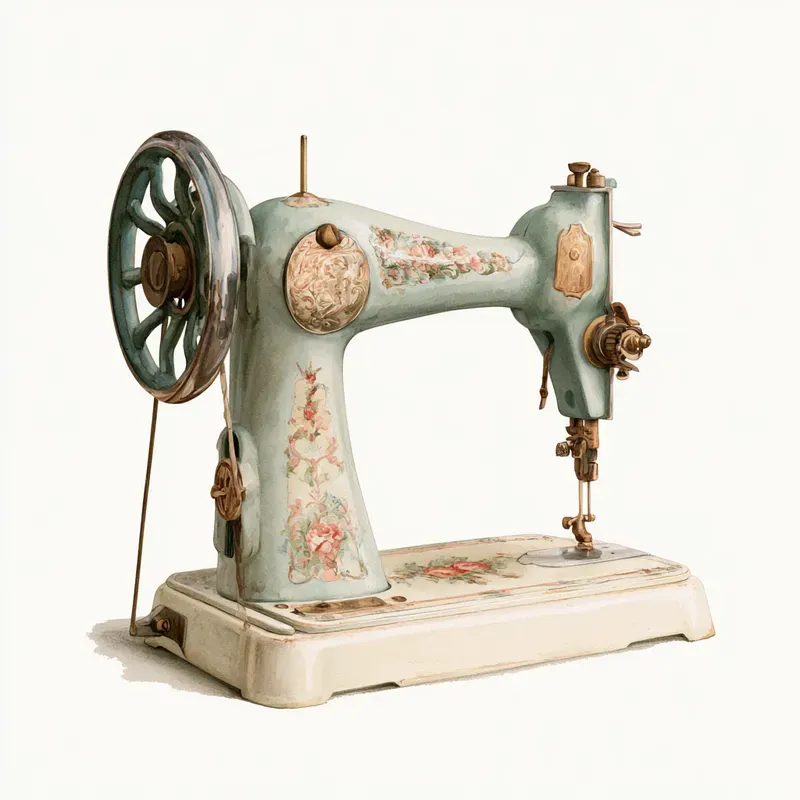 Antique Sewing Room Tools Clipart