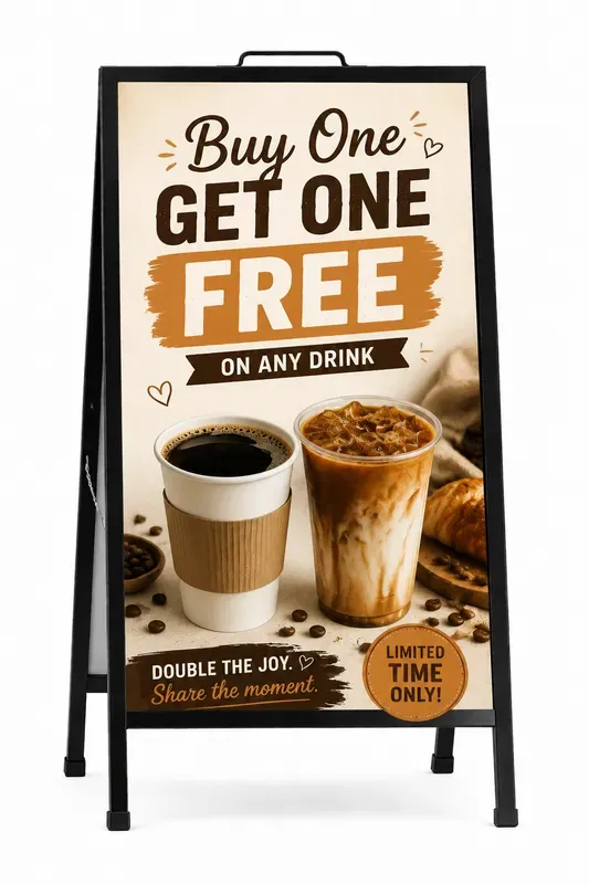 Coffee Shop Promotional Standees