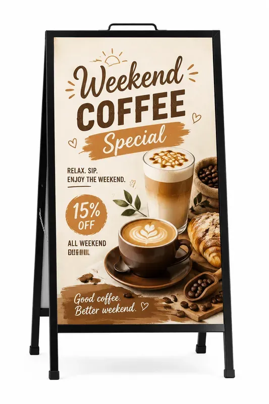 Coffee Shop Promotional Standees