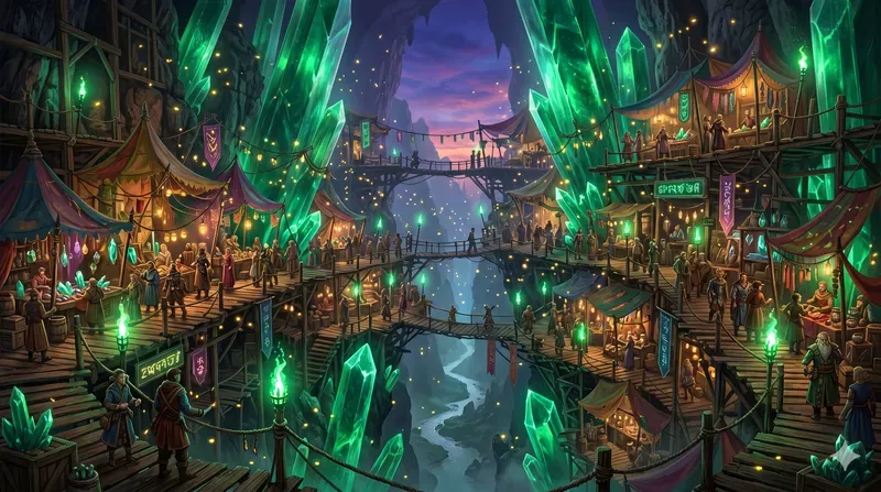 Epic Crystal Punk Ethereal Geode Cities