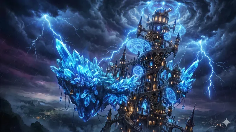 Epic Crystal Punk Ethereal Geode Cities